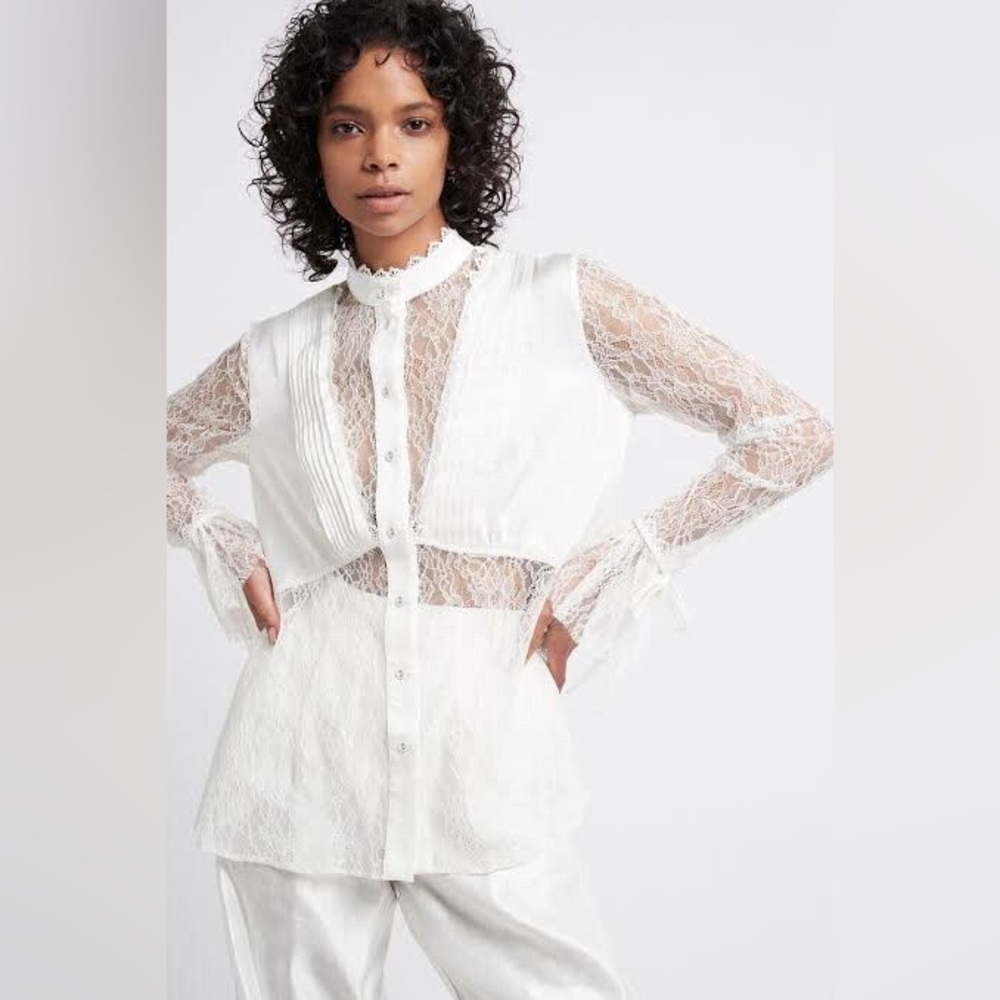 Aje lace blouse Size 4 Like New - Picture 8 of 10